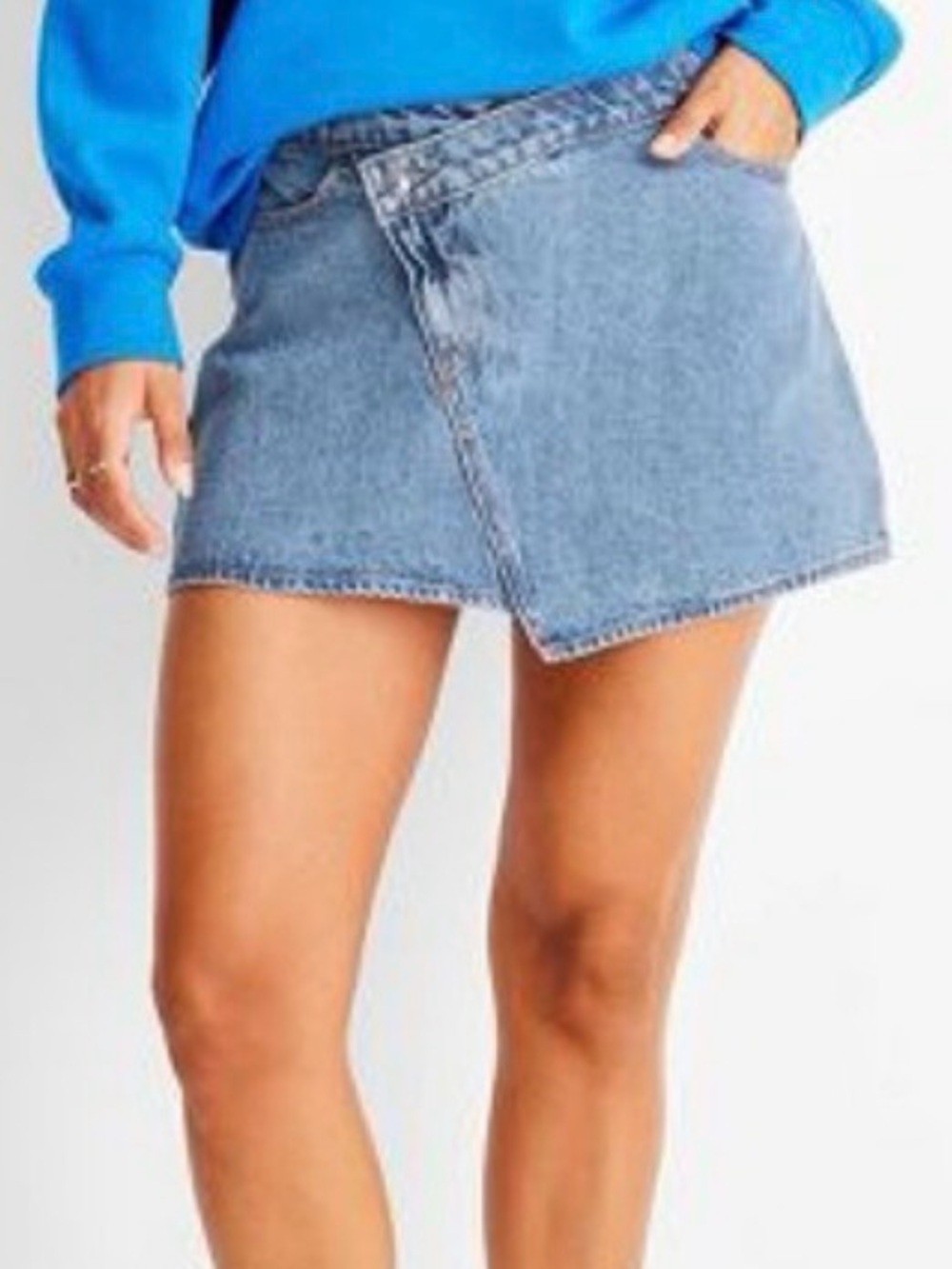 Future Collective Asymmetrical Denim Miniskirt (20/22)